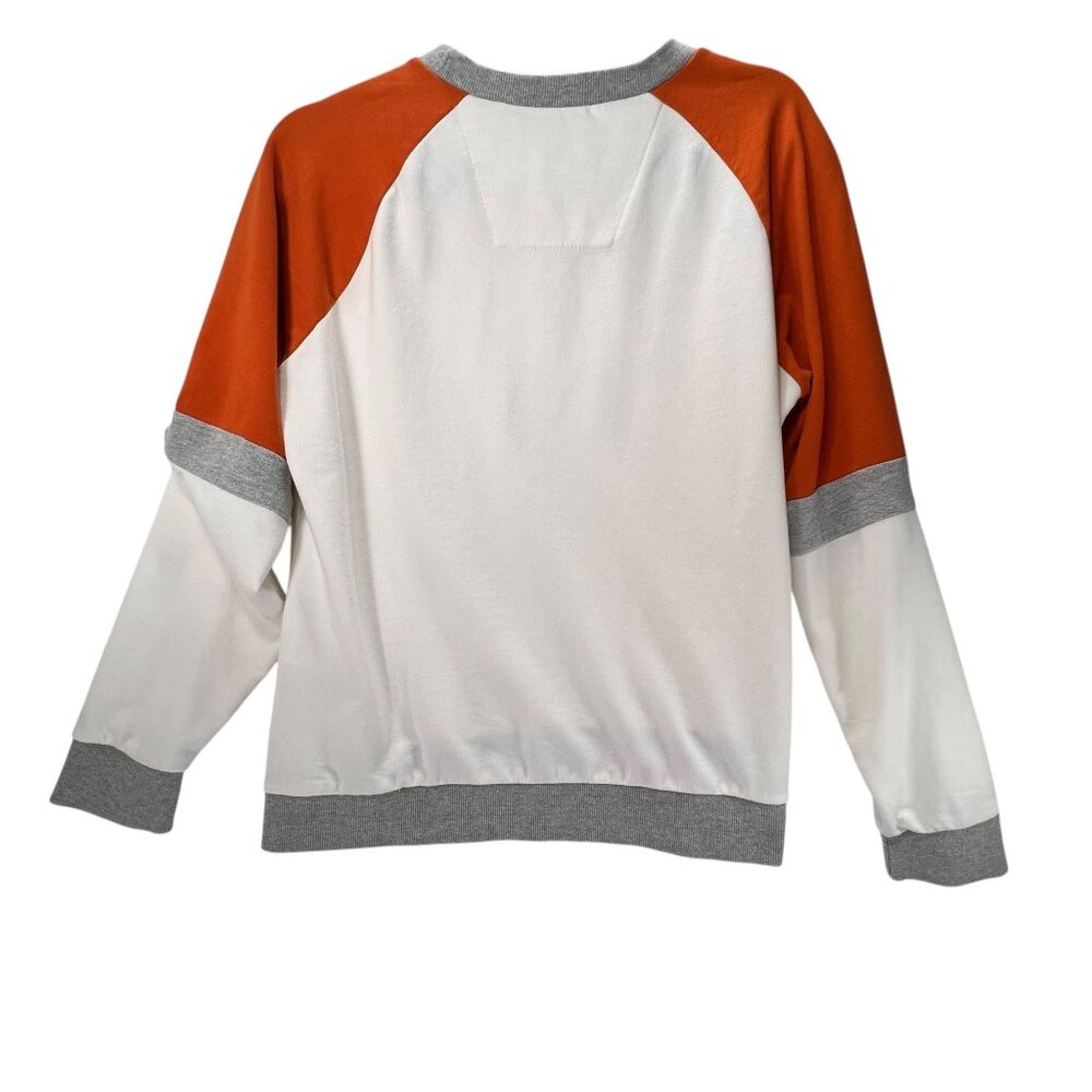 Texas Longhorns Sweatshirt XL Womens White Orange College Sports Logo Antigua - Picture 3 of 12